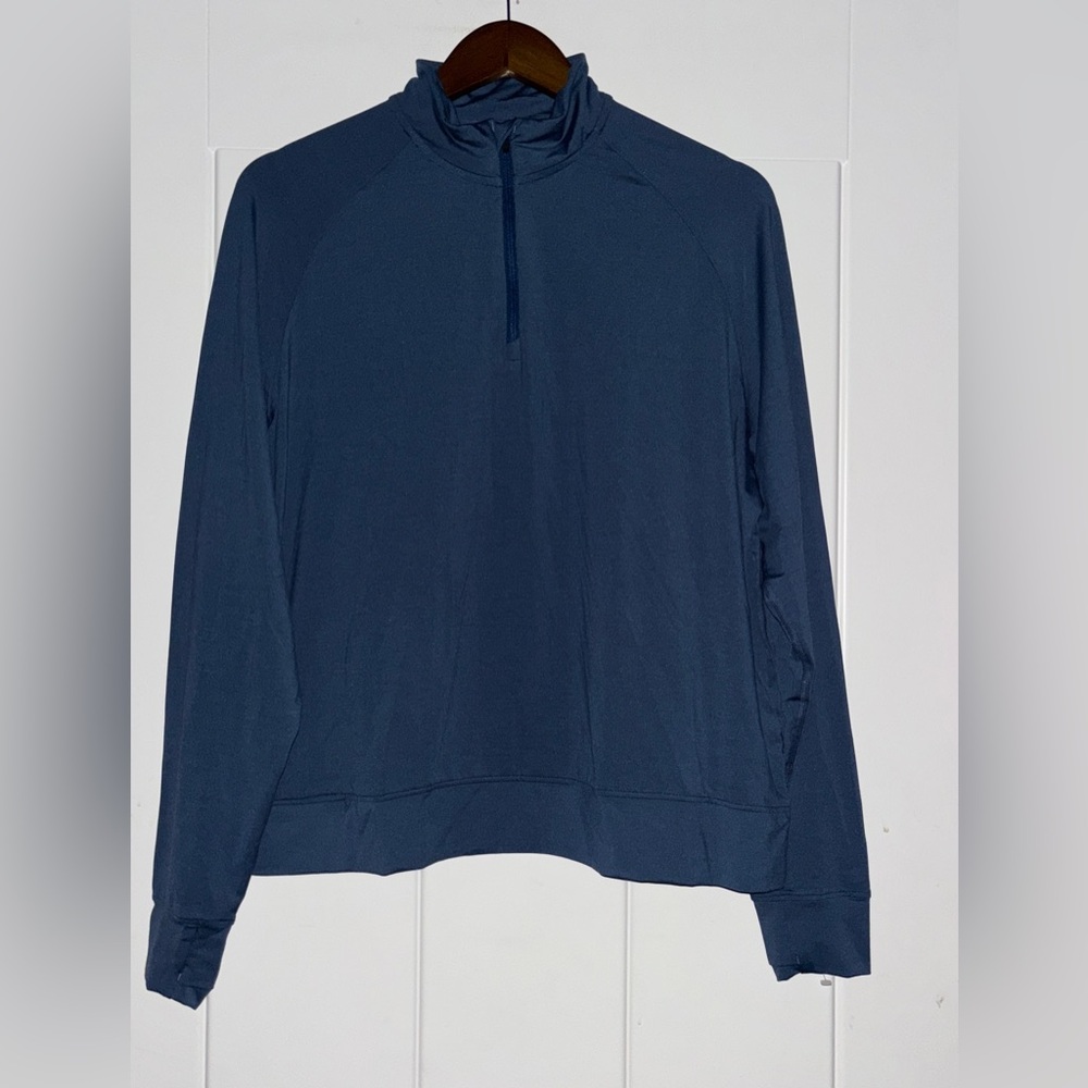 REI-Coop‎ 1/4 Zip Active Pursuit Women Long Sleeve Blue  Top Size XL NWT Workout